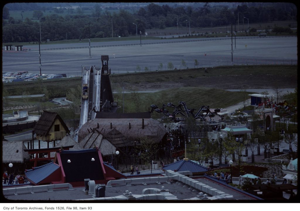 Shiva's Fury and Zumba Flume from a distance.