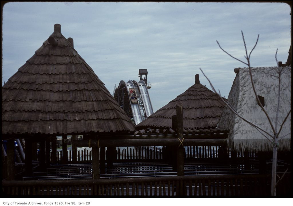 Zumba Flume drop and roofs