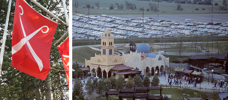 Moroccan Bazaar from a distance.