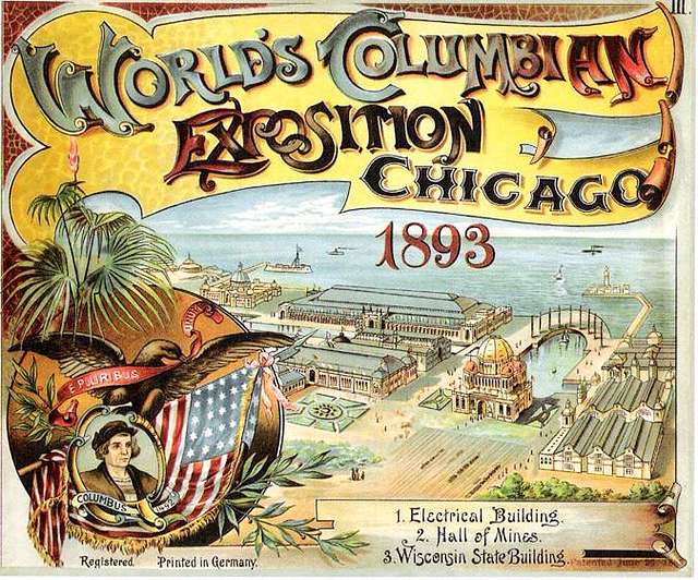A poster for the 1893 Chicago World Expo.