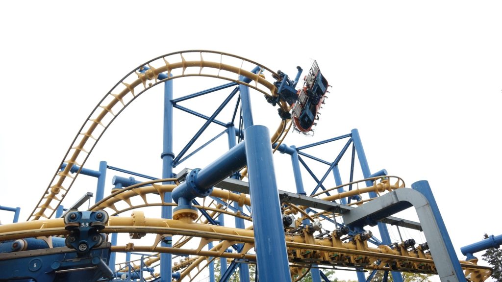 One of Time Warp's cars navigating a hairpin turn.