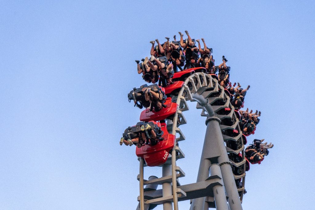 An inversion on Flight Deck, now known as The DareDeviler.