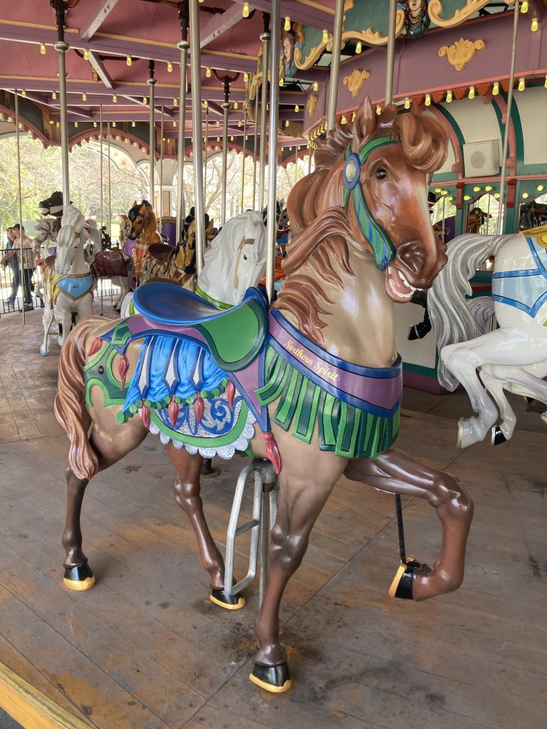 Repainted horse on Antique Carrousel.