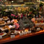 Food displayed at the catered lunch.