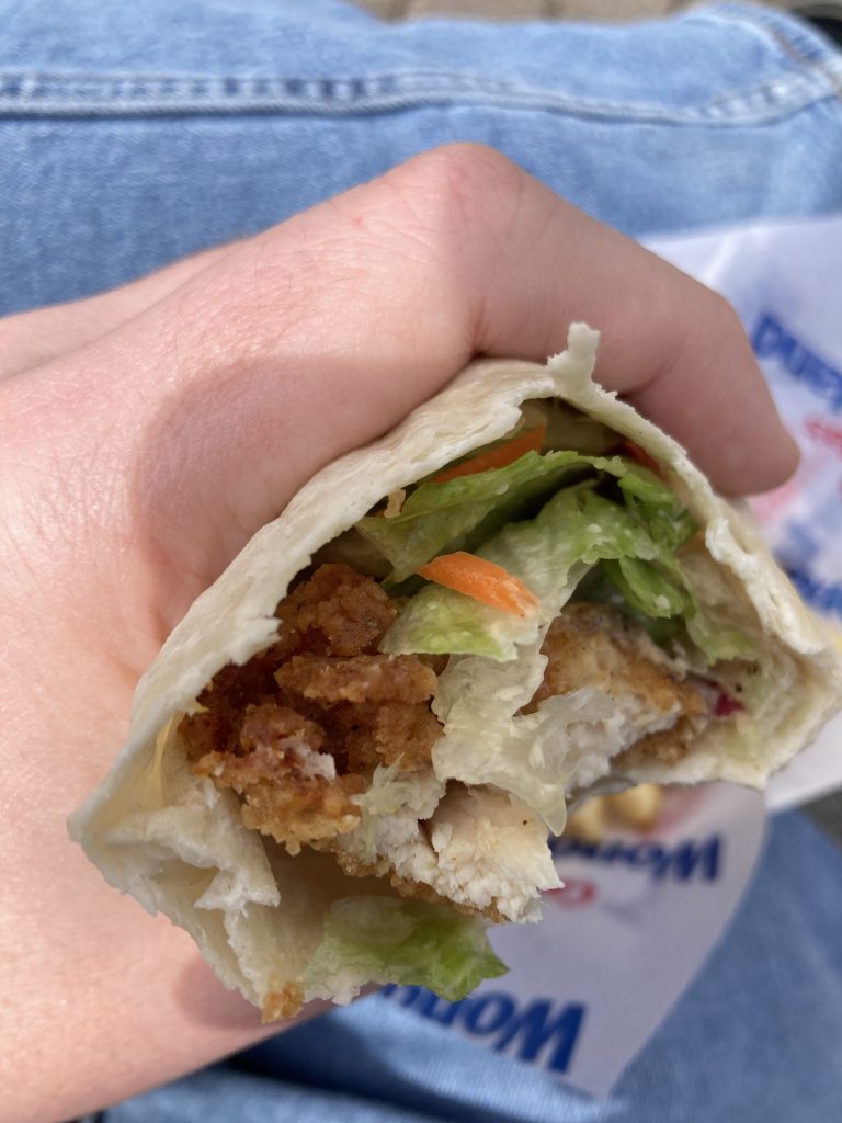 Wrap with carrot piece