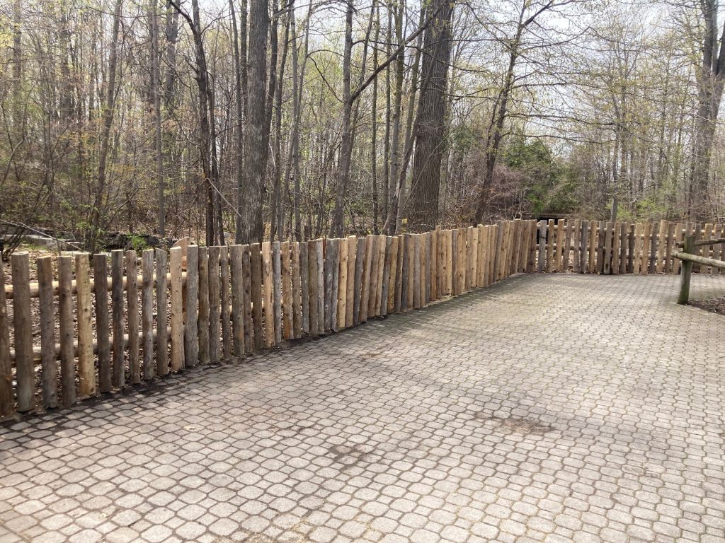 Fresh wooden fencing outside of White Water Canyon.