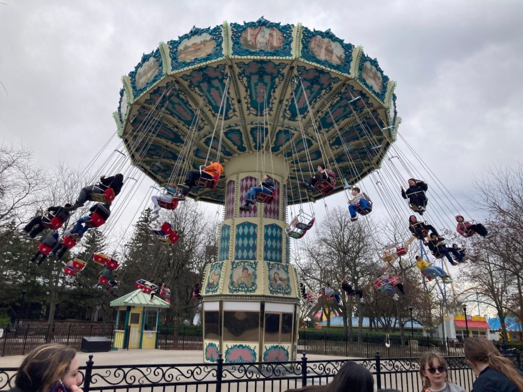 Swing of the Century with empty/unavailable double-wide baskets in the centre.