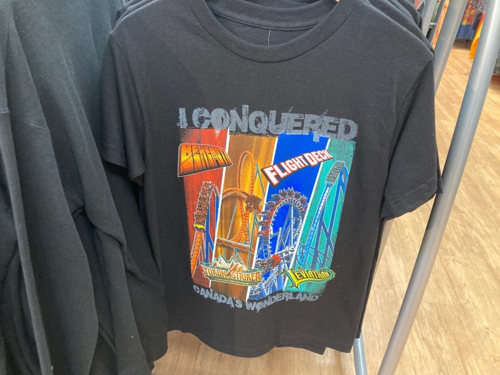 Shirt with Behemoth, Yukon Striker, Flight Deck, and Leviathan.