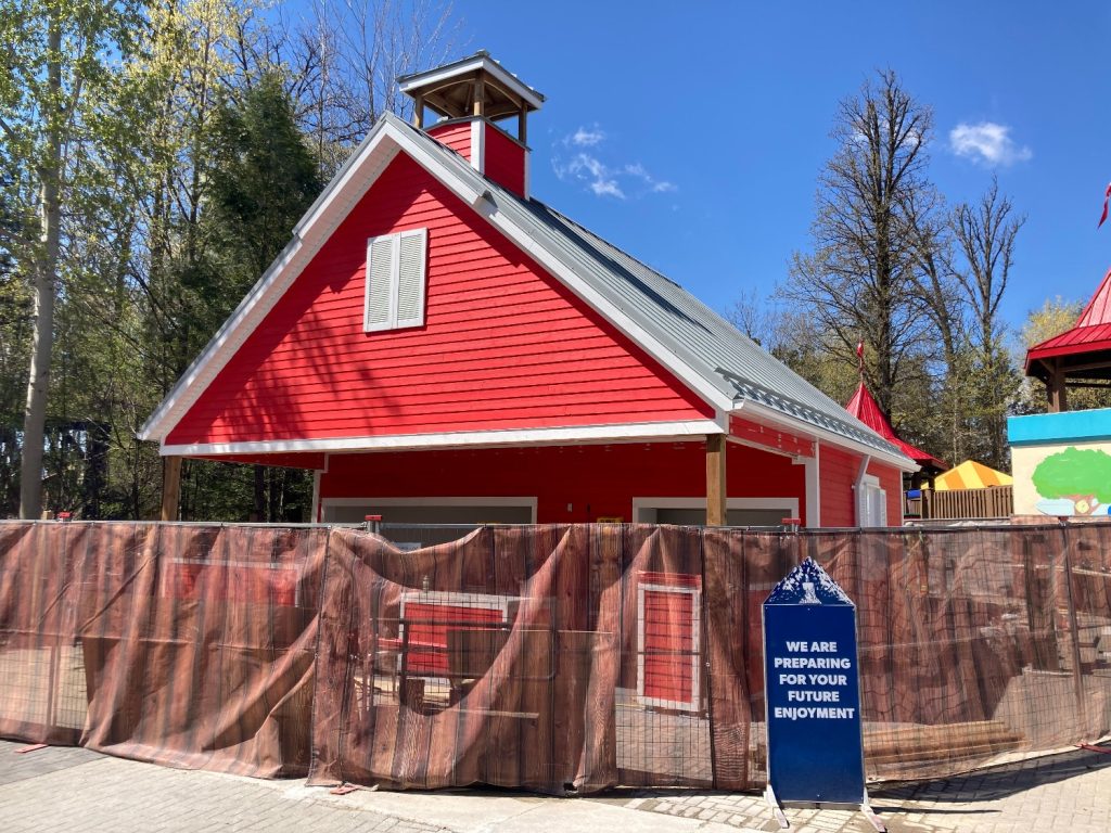 KidZville Refresh, still behind construction fencing.