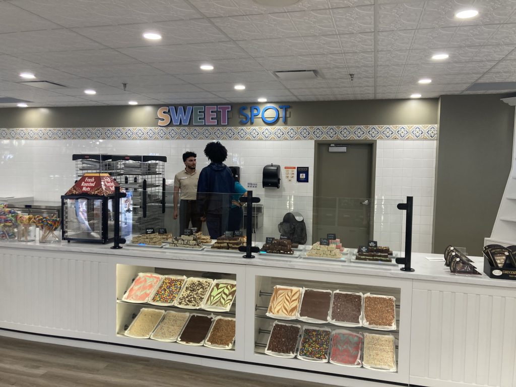 Fudge counter in Sweet Spot.