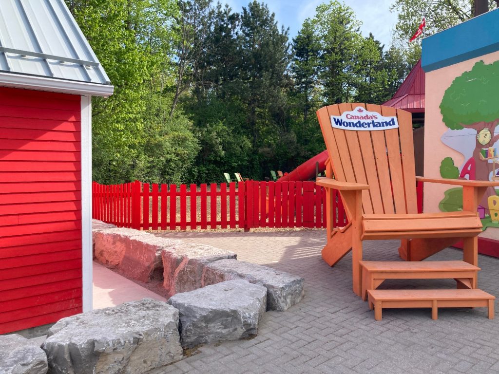 Orange Muskoka chair.