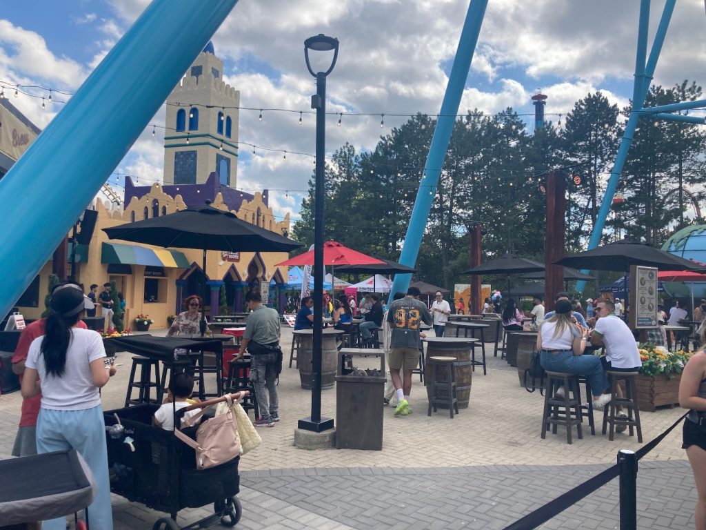 Festival plaza during Brew & BBQ.