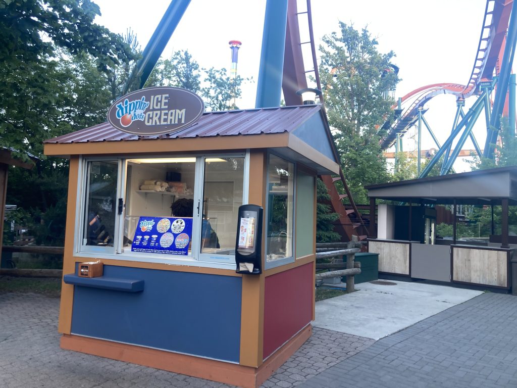 Dippin' Dots stand in Frontier Canada.