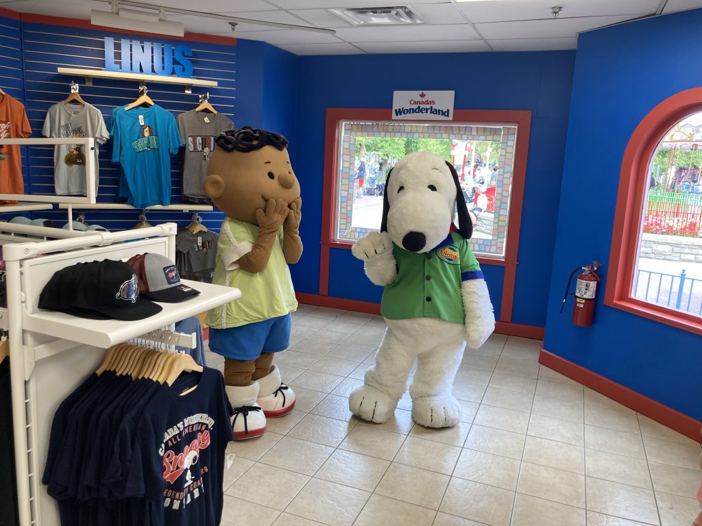 Franklin and Snoopy in Character House.