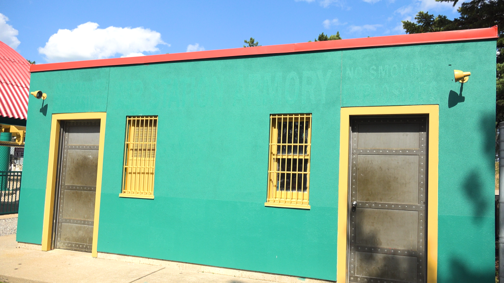 Former armoury building, painted.