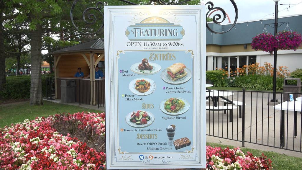 Grande World Eatery signboard.