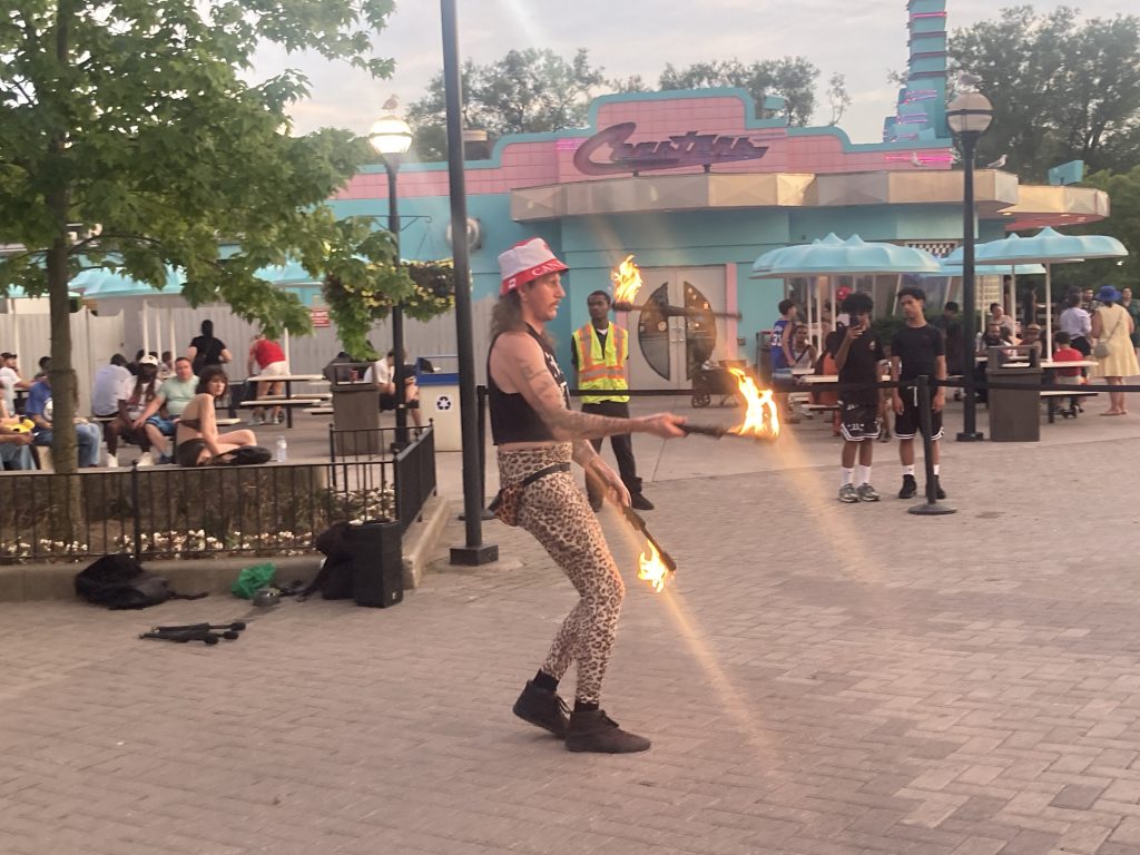 Fire juggler.