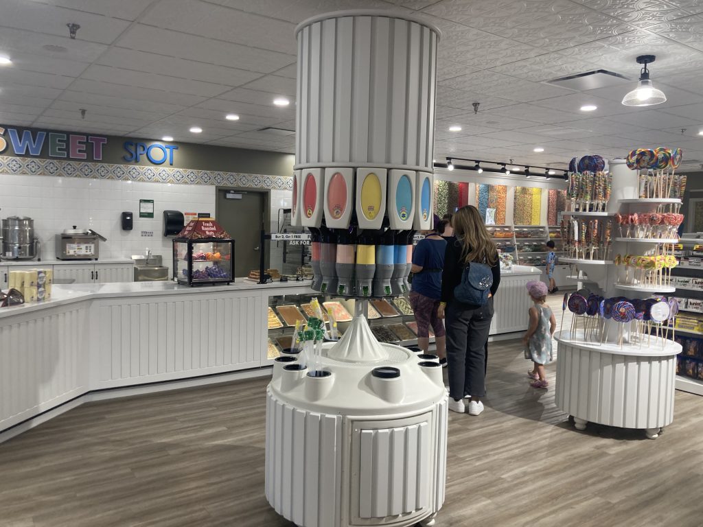 Pixie Stix Dispenser in Sweet Spot.