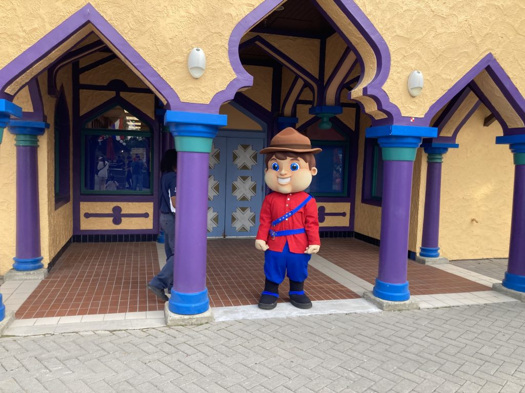 Major Mack in front of the Moroccan Bazaar.