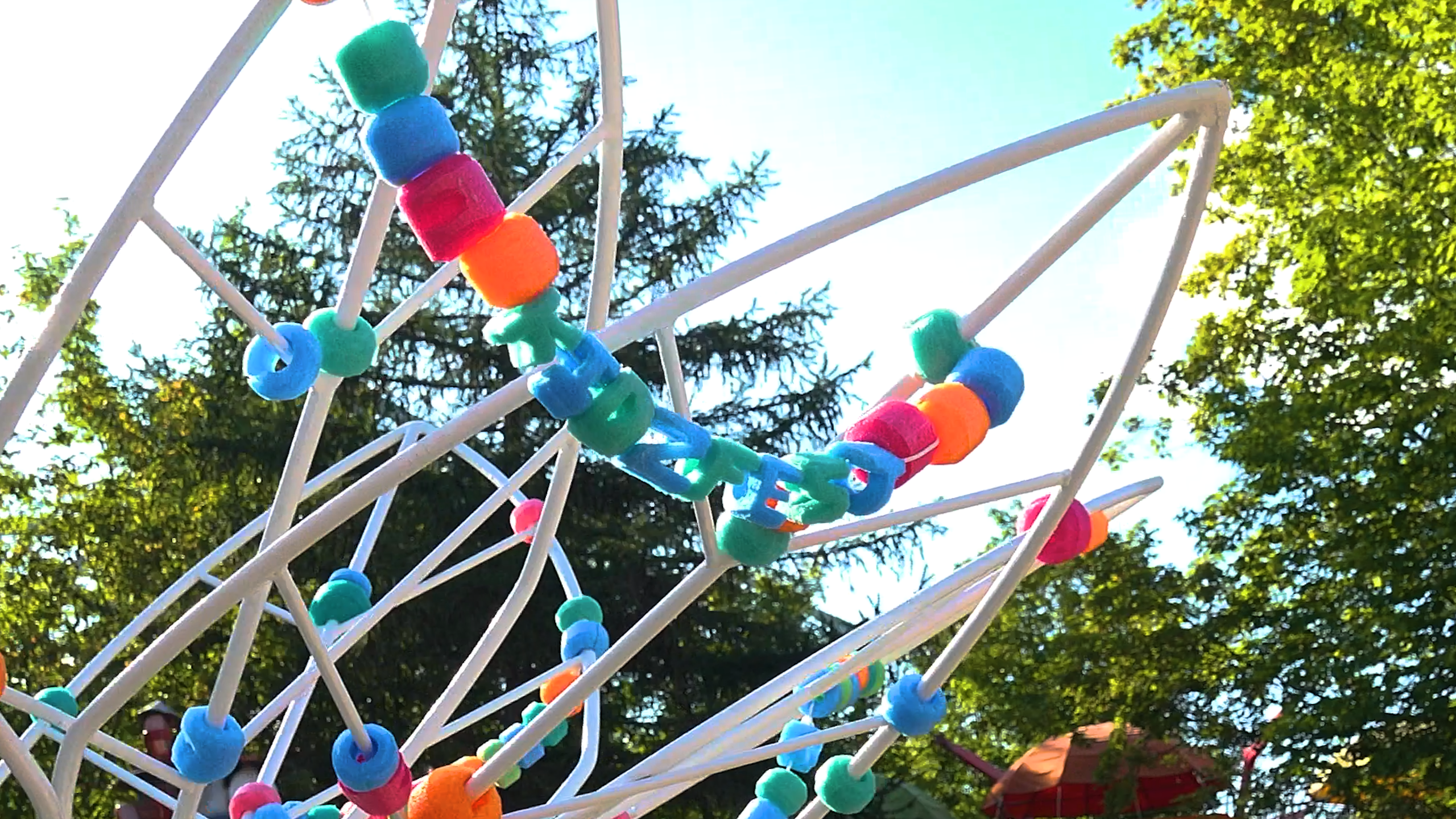KidZfest spelled out in carved up pool noodles.