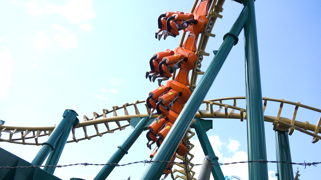 The roughest spot of the coaster.