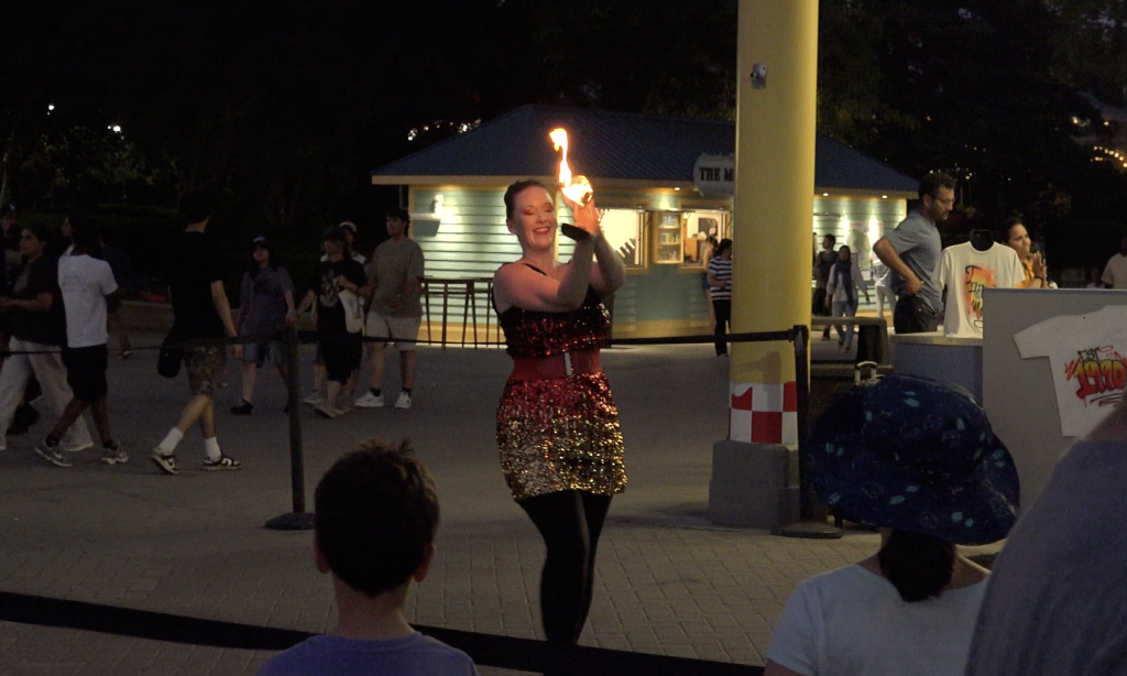 Fire dancer.