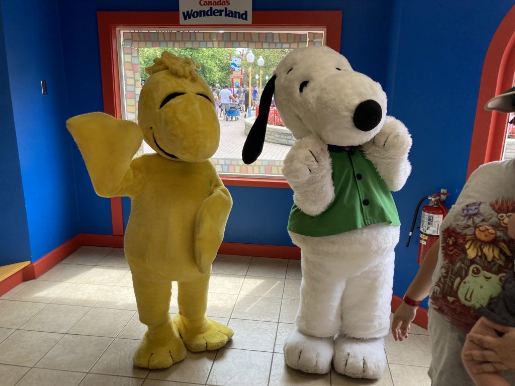 Woodstock and Snoopy.