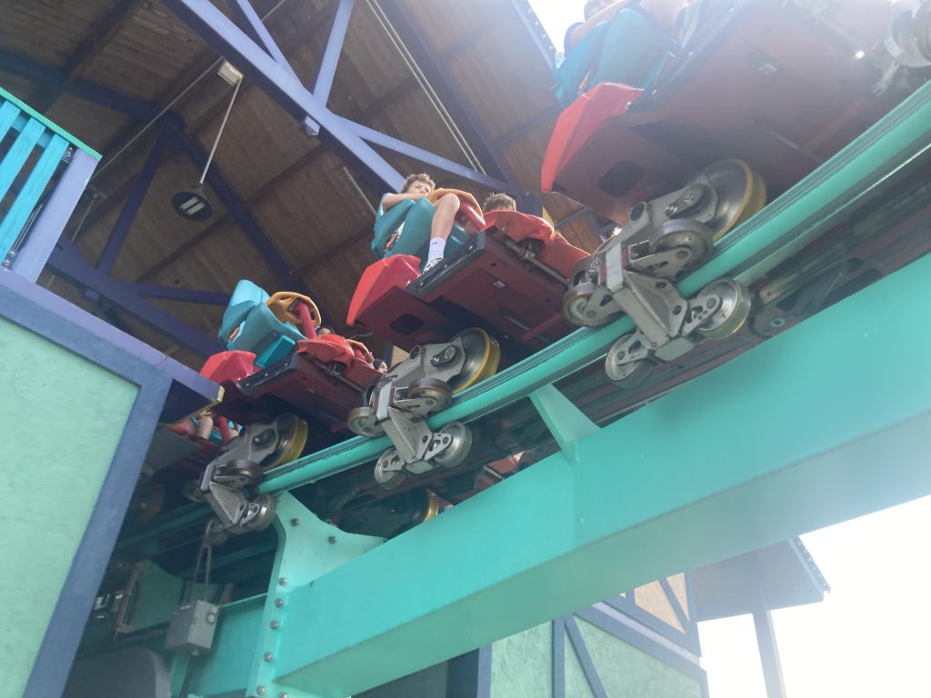 Leviathan passing overhead as it departs the station.