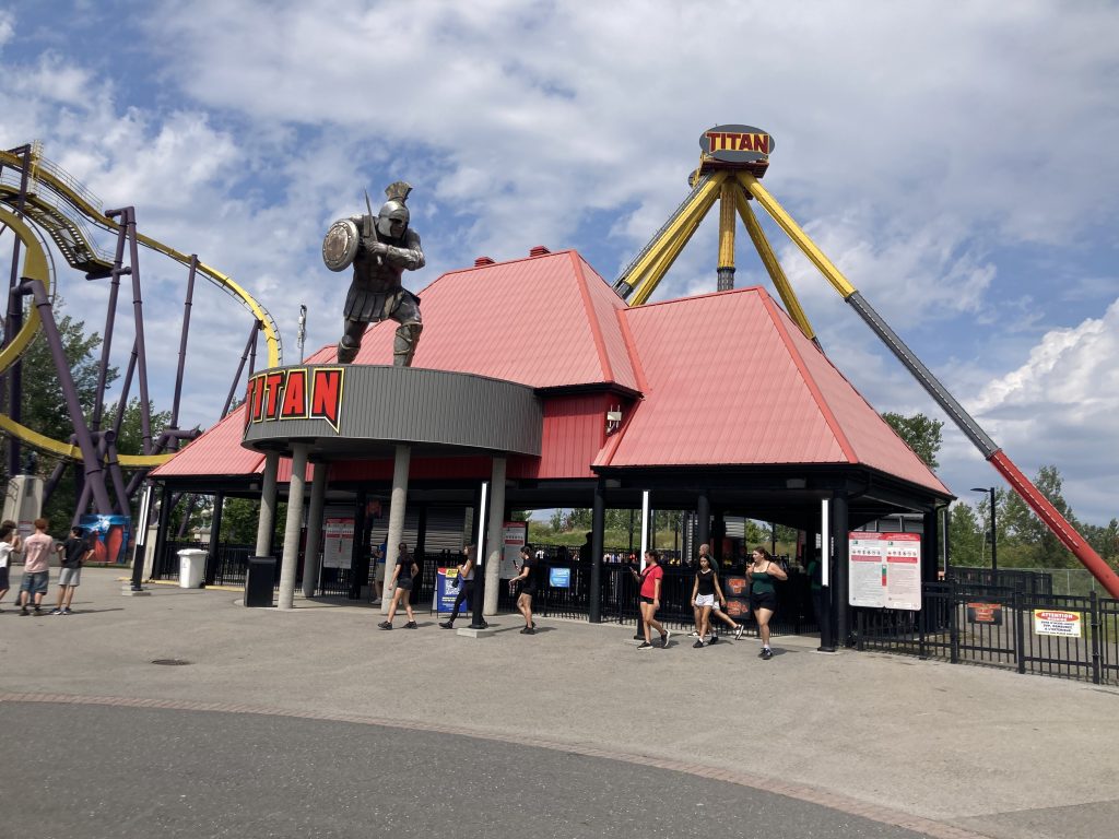 Titan's entrance building at La Ronde.