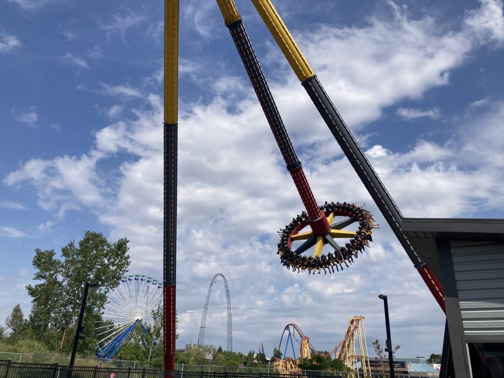 Titan swinging.