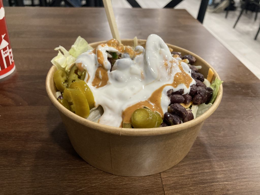 Burrito bowl from Grande World Eatery.