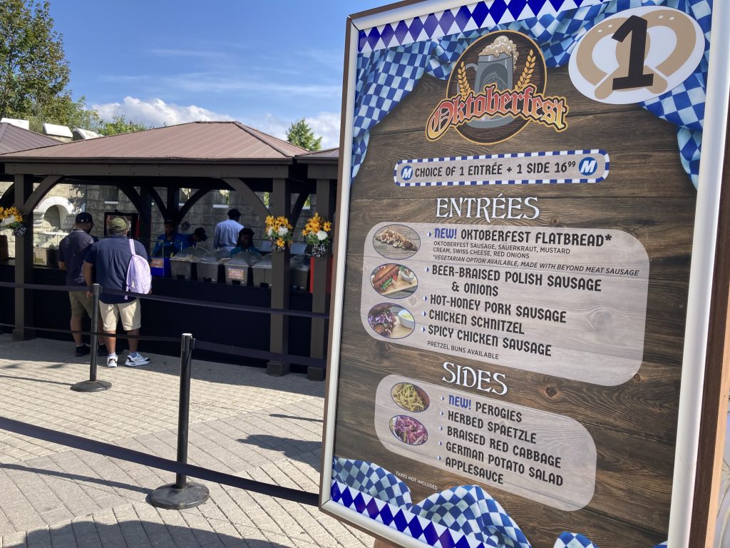 Oktoberfest station one menu.
