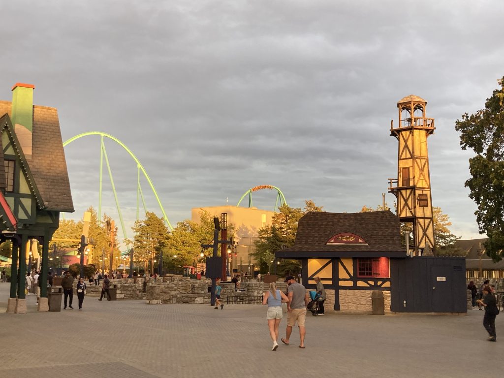 Medieval Faire at sunset.