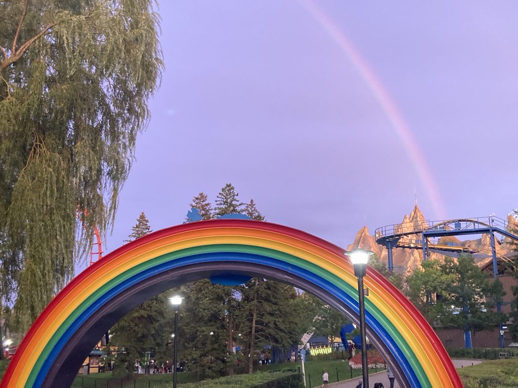 Rainbow over the rainbow bridge.
